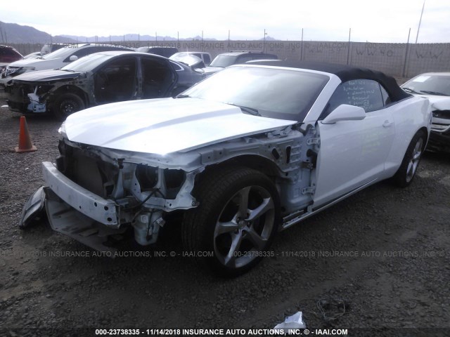 2G1FK3DJ7D9246590 - 2013 CHEVROLET CAMARO 2SS WHITE photo 2