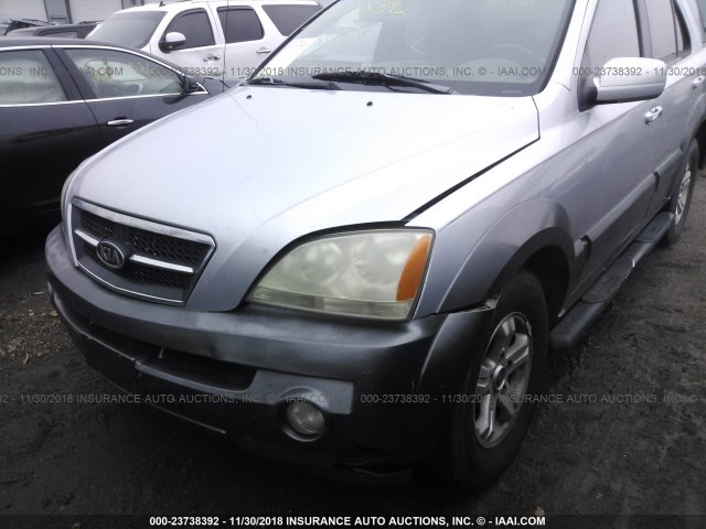 KNDJC733545285538 - 2004 KIA SORENTO EX/LX SILVER photo 6