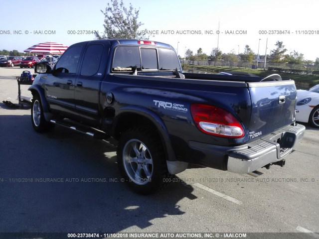 5TBRT34163S438177 - 2003 TOYOTA TUNDRA ACCESS CAB SR5 BLUE photo 3