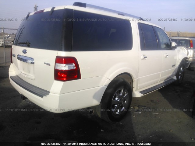 1FMFK20507LA24752 - 2007 FORD EXPEDITION EL LIMITED WHITE photo 4