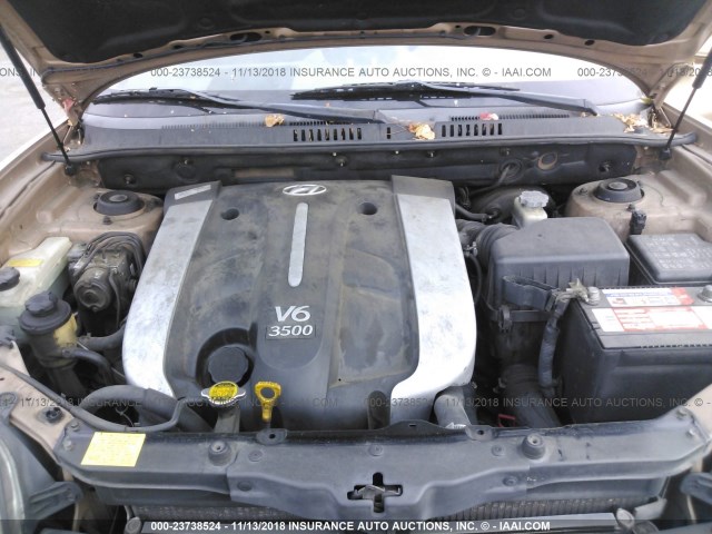 KM8SC13EX4U663793 - 2004 HYUNDAI SANTA FE GLS/LX GOLD photo 10