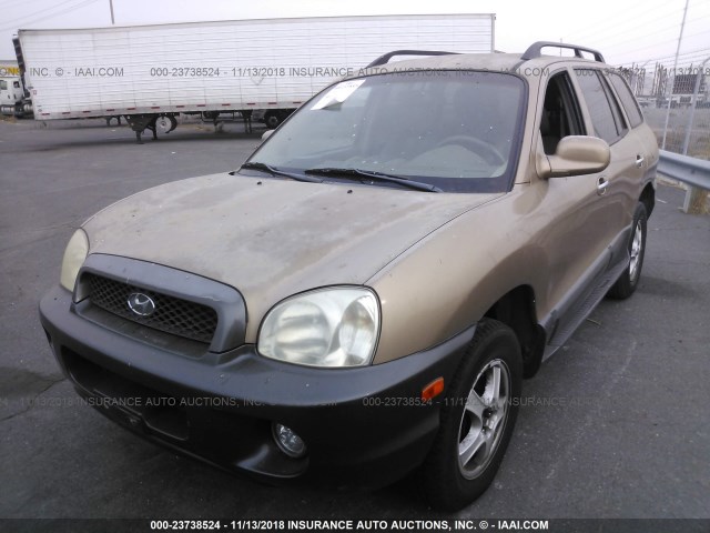 KM8SC13EX4U663793 - 2004 HYUNDAI SANTA FE GLS/LX GOLD photo 2