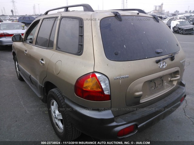 KM8SC13EX4U663793 - 2004 HYUNDAI SANTA FE GLS/LX GOLD photo 3