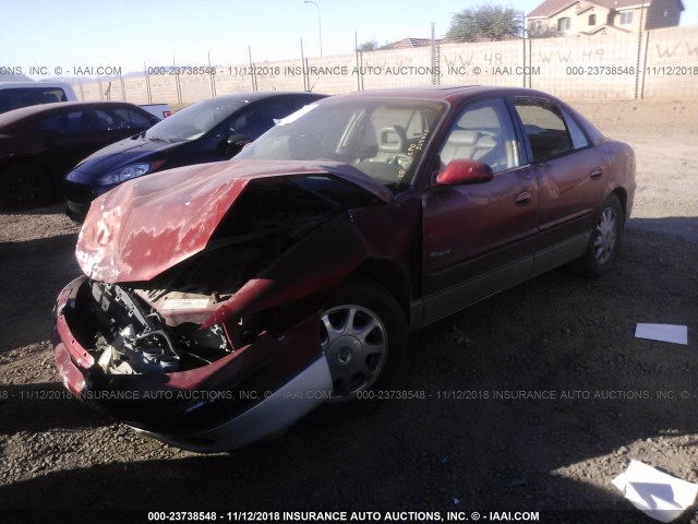 2G4WF5212W1563605 - 1998 BUICK REGAL GS RED photo 2