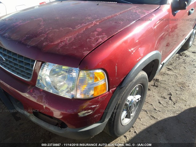 1FMZU63K43ZB01159 - 2003 FORD EXPLORER XLT/XLT SPORT/NBX RED photo 6