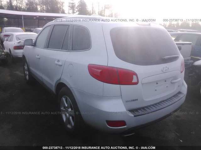 5NMSH73E88H196427 - 2008 HYUNDAI SANTA FE SE/LIMITED SILVER photo 3