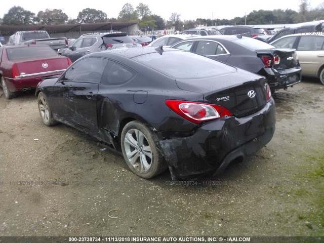 KMHHT6KD2AU016283 - 2010 HYUNDAI GENESIS COUPE 2.0T BLACK photo 3