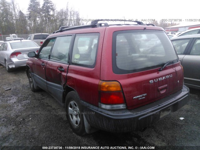 JF1SF6354XH709520 - 1999 SUBARU FORESTER L MAROON photo 3