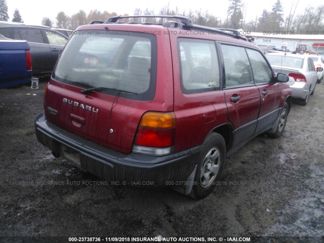 JF1SF6354XH709520 - 1999 SUBARU FORESTER L MAROON photo 4