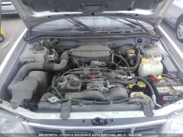 JF1SF6553YH710902 - 2000 SUBARU FORESTER S SILVER photo 10