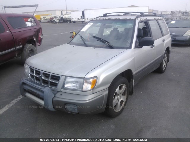 JF1SF6553YH710902 - 2000 SUBARU FORESTER S SILVER photo 2