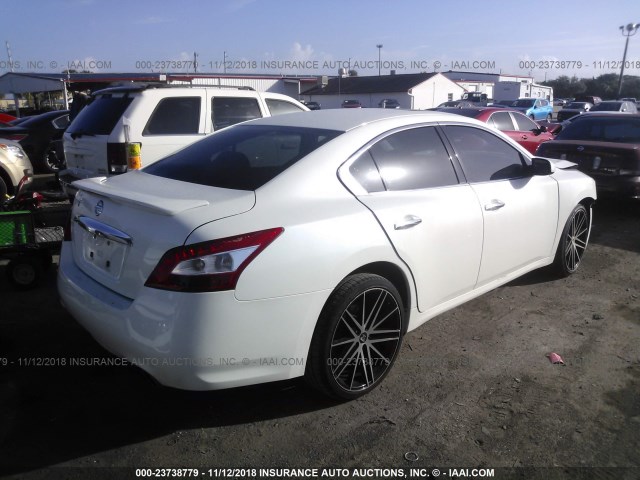 1N4AA5AP8EC459752 - 2014 NISSAN MAXIMA S/SV WHITE photo 4