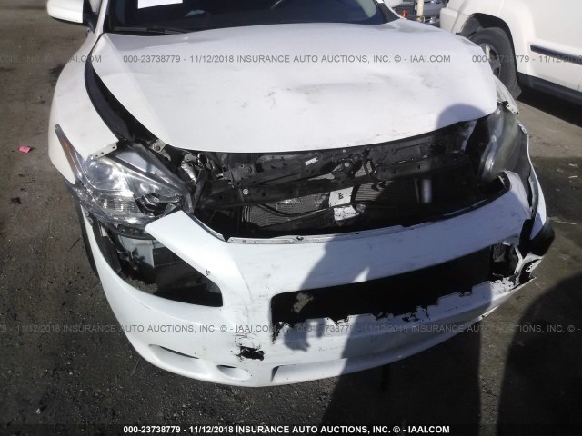 1N4AA5AP8EC459752 - 2014 NISSAN MAXIMA S/SV WHITE photo 6