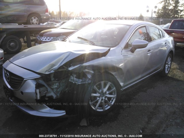 JM1GJ1U51G1410916 - 2016 MAZDA 6 SPORT SILVER photo 2