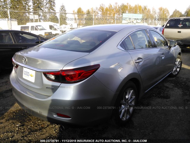 JM1GJ1U51G1410916 - 2016 MAZDA 6 SPORT SILVER photo 4