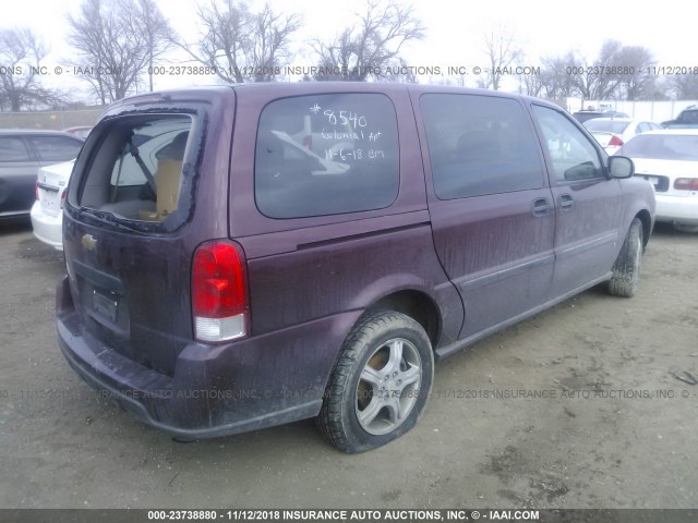 1GNDV23197D196808 - 2007 CHEVROLET UPLANDER LS MAROON photo 4