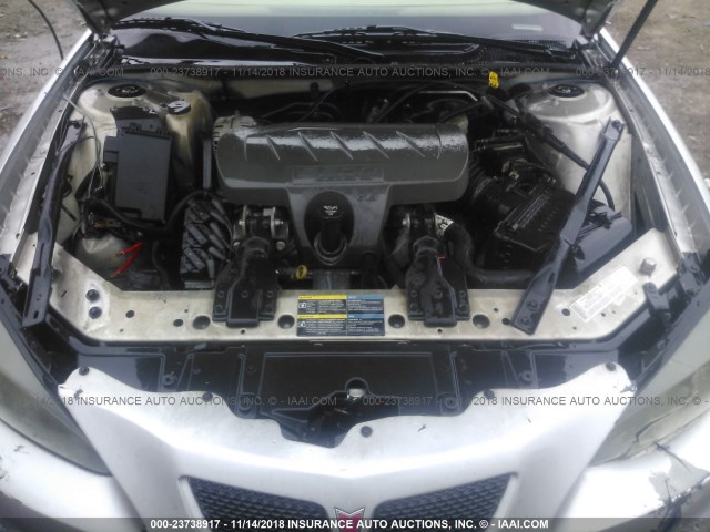 2G2WP552661138513 - 2006 PONTIAC GRAND PRIX SILVER photo 10