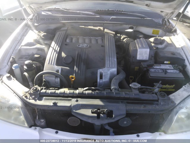 KMHFU45E64A282523 - 2004 HYUNDAI XG 350 WHITE photo 10