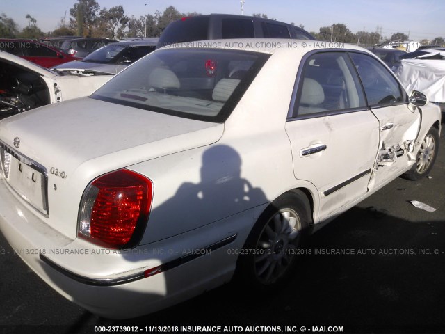 KMHFU45E64A282523 - 2004 HYUNDAI XG 350 WHITE photo 4