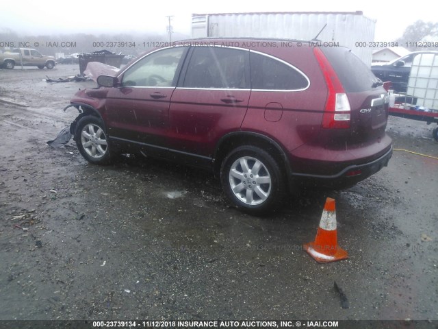 JHLRE38738C055860 - 2008 HONDA CR-V EXL MAROON photo 3