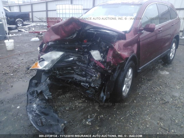 JHLRE38738C055860 - 2008 HONDA CR-V EXL MAROON photo 6