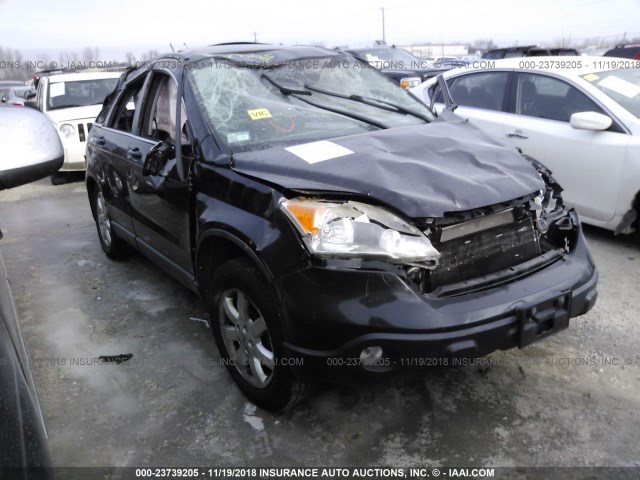 JHLRE48758C039245 - 2008 HONDA CR-V EXL BLACK photo 1