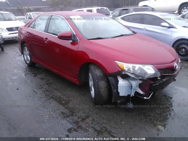 4T1BF1FK2CU608763 - 2012 TOYOTA CAMRY SE/LE/XLE RED photo 1