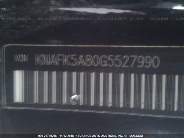 KNAFK5A80G5527990 - 2016 KIA FORTE LX BLACK photo 9