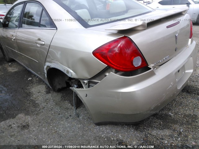 1G2ZF55BX64243379 - 2006 PONTIAC G6 SE GOLD photo 6