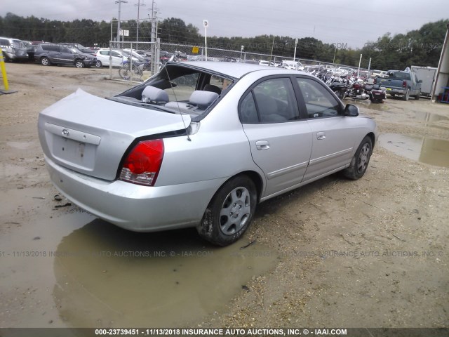 KMHDN46D36U370697 - 2006 HYUNDAI ELANTRA GLS/GT/LIMITED GRAY photo 4