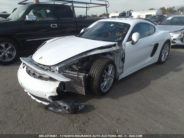 WP0AB2A84EK191772 - 2014 PORSCHE CAYMAN S WHITE photo 2