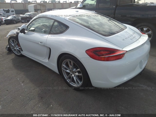 WP0AB2A84EK191772 - 2014 PORSCHE CAYMAN S WHITE photo 3