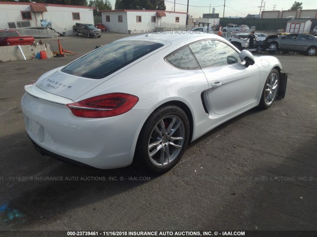 WP0AB2A84EK191772 - 2014 PORSCHE CAYMAN S WHITE photo 4