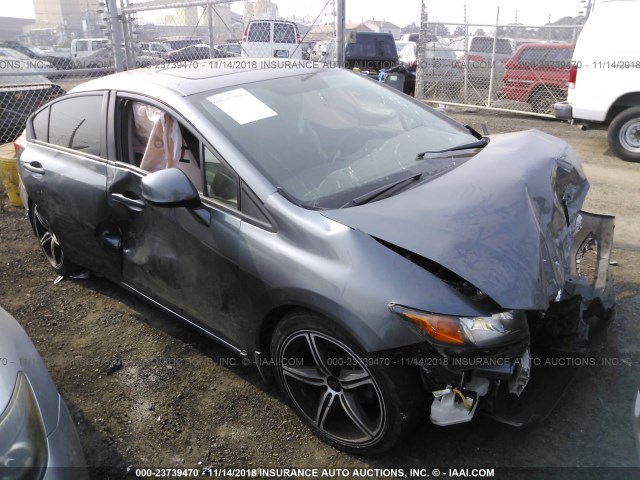 19XFB2F96CE329139 - 2012 HONDA CIVIC EXL GRAY photo 1