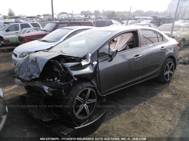 19XFB2F96CE329139 - 2012 HONDA CIVIC EXL GRAY photo 2