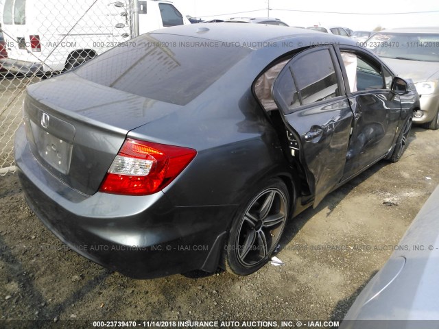 19XFB2F96CE329139 - 2012 HONDA CIVIC EXL GRAY photo 4