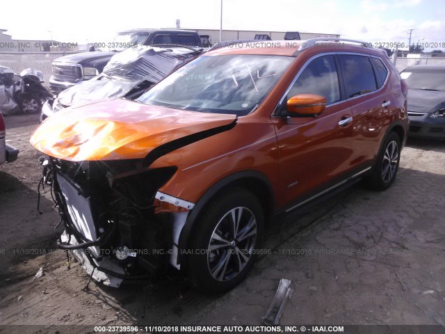 5N1ET2MT4JC803855 - 2018 NISSAN ROGUE SV HYBRID/SL HYBRID ORANGE photo 2