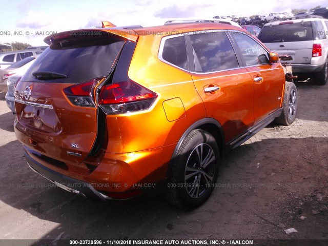 5N1ET2MT4JC803855 - 2018 NISSAN ROGUE SV HYBRID/SL HYBRID ORANGE photo 4