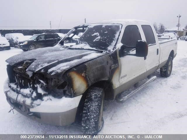 1FTWW31P07EB01820 - 2007 FORD F350 SRW SUPER DUTY WHITE photo 2