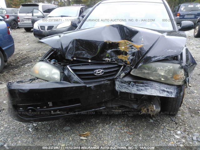 KMHDN46D14U731390 - 2004 HYUNDAI ELANTRA GLS/GT BLACK photo 6