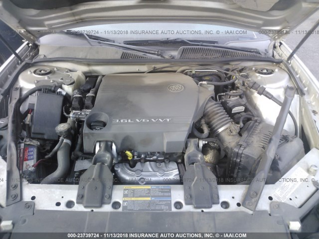 2G4WE567751223950 - 2005 BUICK LACROSSE CXS SILVER photo 10