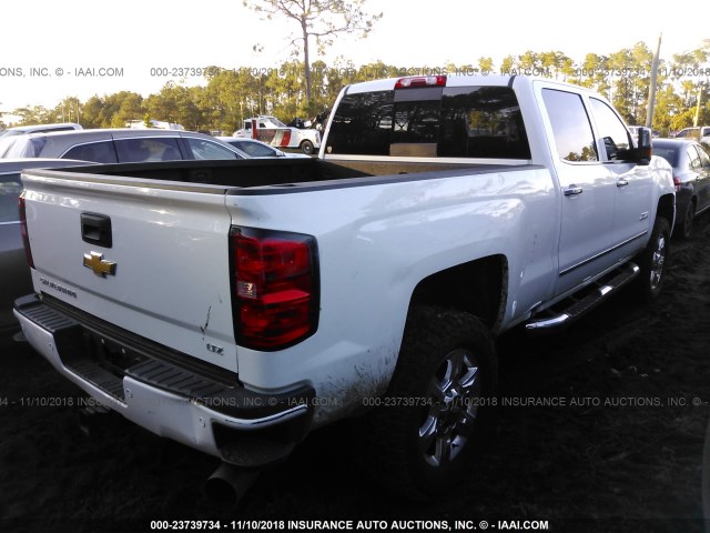 1GC1KWEY0JF206028 - 2018 CHEVROLET SILVERADO K2500 HEAVY DUTY LTZ WHITE photo 4