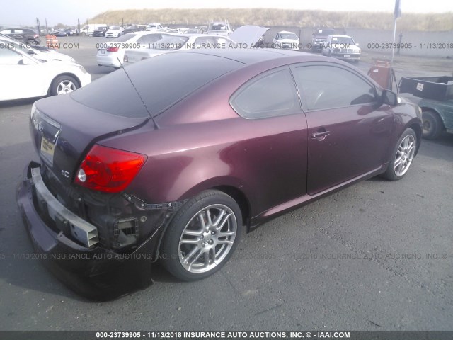 JTKDE177170187375 - 2007 TOYOTA SCION TC 栗色 照片 4