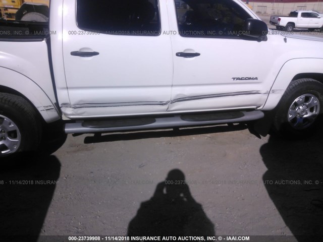 5TEJU62N67Z381609 - 2007 TOYOTA TACOMA DOUBLE CAB PRERUNNER WHITE photo 6