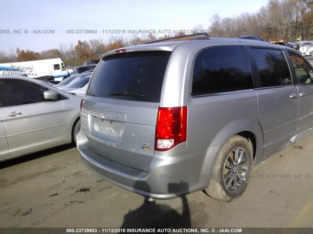 2C4RDGCG4HR842337 - 2017 DODGE GRAND CARAVAN SXT SILVER photo 4