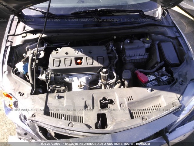 19VDE1F3XEE012691 - 2014 ACURA ILX 20 GRAY photo 10