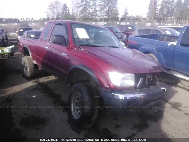 4TAWN72N2YZ673016 - 2000 TOYOTA TACOMA XTRACAB MAROON photo 1