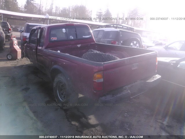 4TAWN72N2YZ673016 - 2000 TOYOTA TACOMA XTRACAB MAROON photo 3