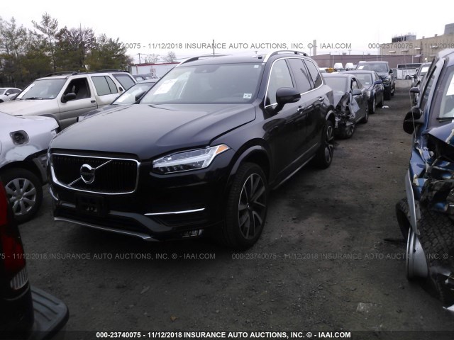 YV4A22PK1J1209130 - 2018 VOLVO XC90 T6 BLACK photo 2