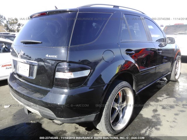 4JGBB86E07A252173 - 2007 MERCEDES-BENZ ML 350 BLACK photo 4